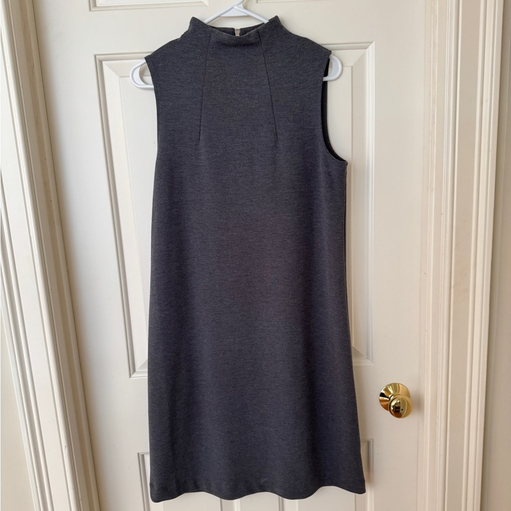 Adrienne Vittadini Gray High Neck Dress